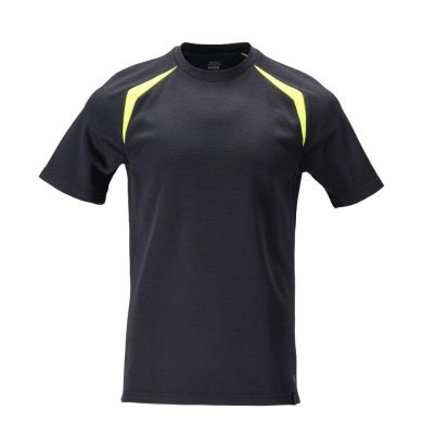 T-shirt kortärmad, mörk marin/gul